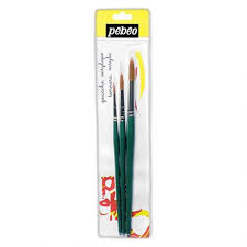 Pebeo Brush Set of 3 Round Synthetic - Me Books Asia Store
