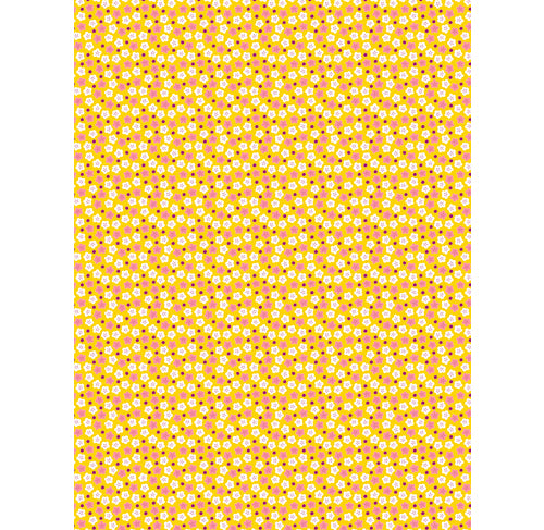 DECOPATCH Paper:Yellow & Orange 709 White Flowers - Me Books Asia Store