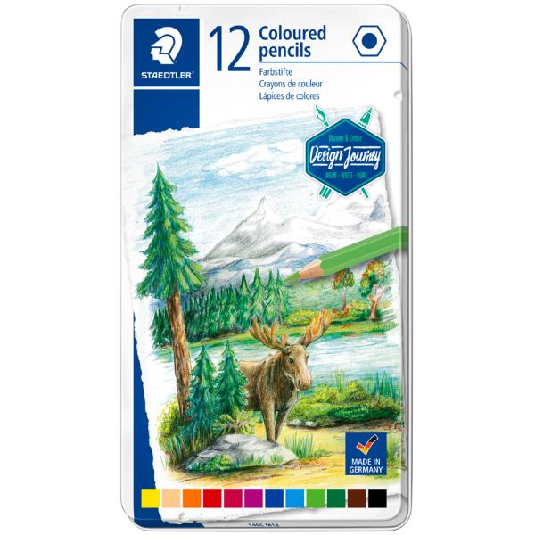 Staedtler Coloured Pencils-in Metal Tin 12 colours - Me Books Store
