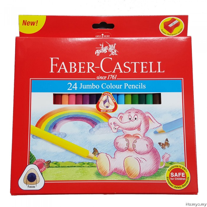 Faber Castell Jumbo Colour Pencils 24 - Me Books Store