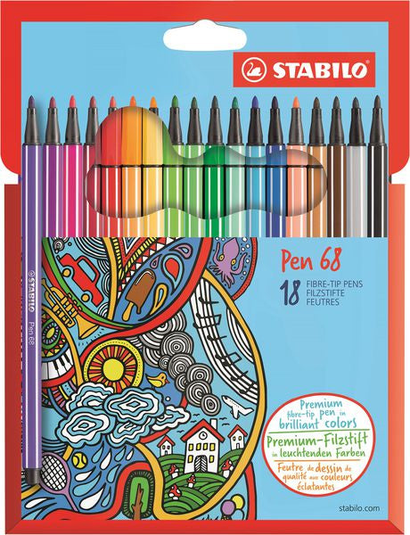 Stabilo Pen 68 12 Fibre-Tip Pens - Me Books Store