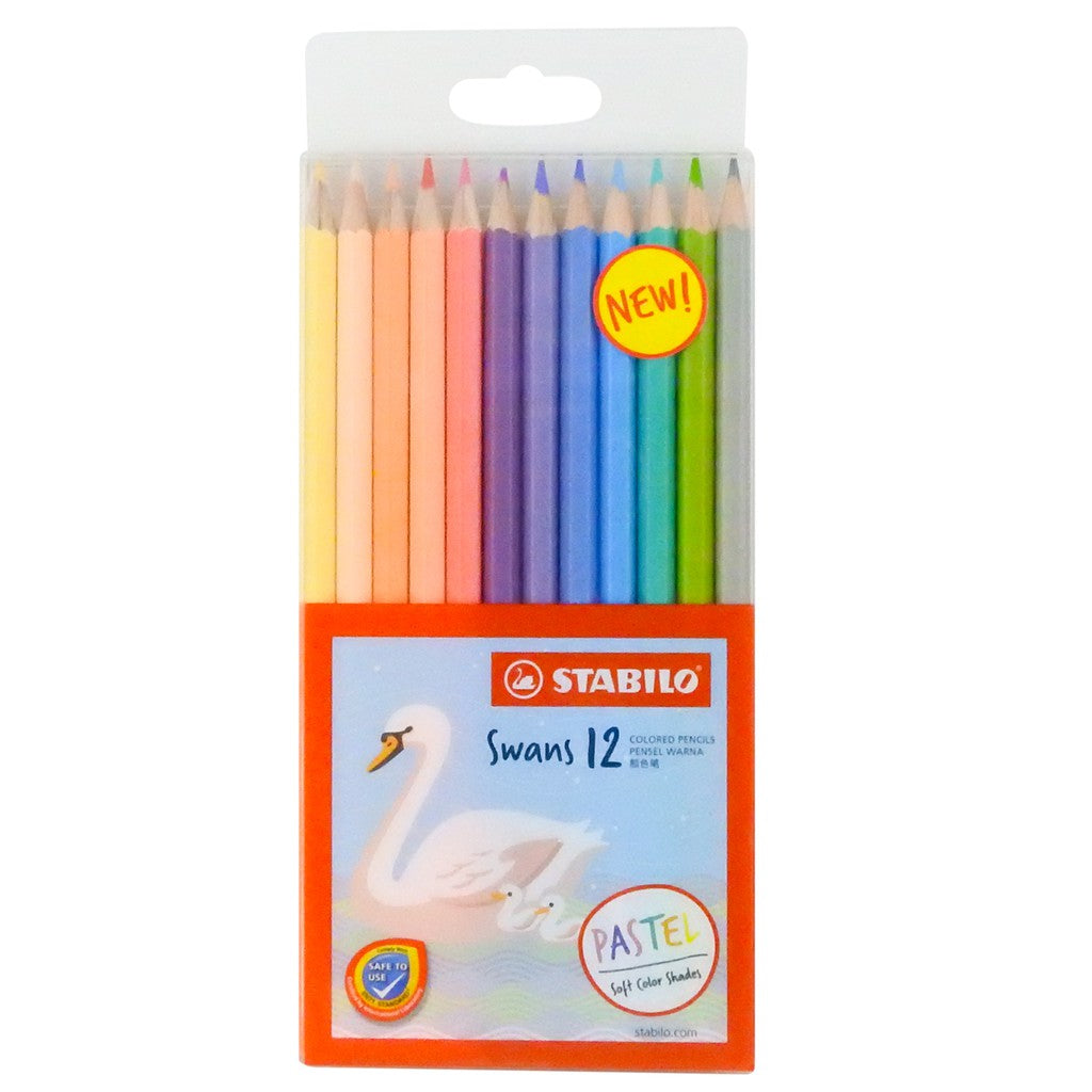Stabilo Swans Pastel Color Pencils 12FL - Me Books Store