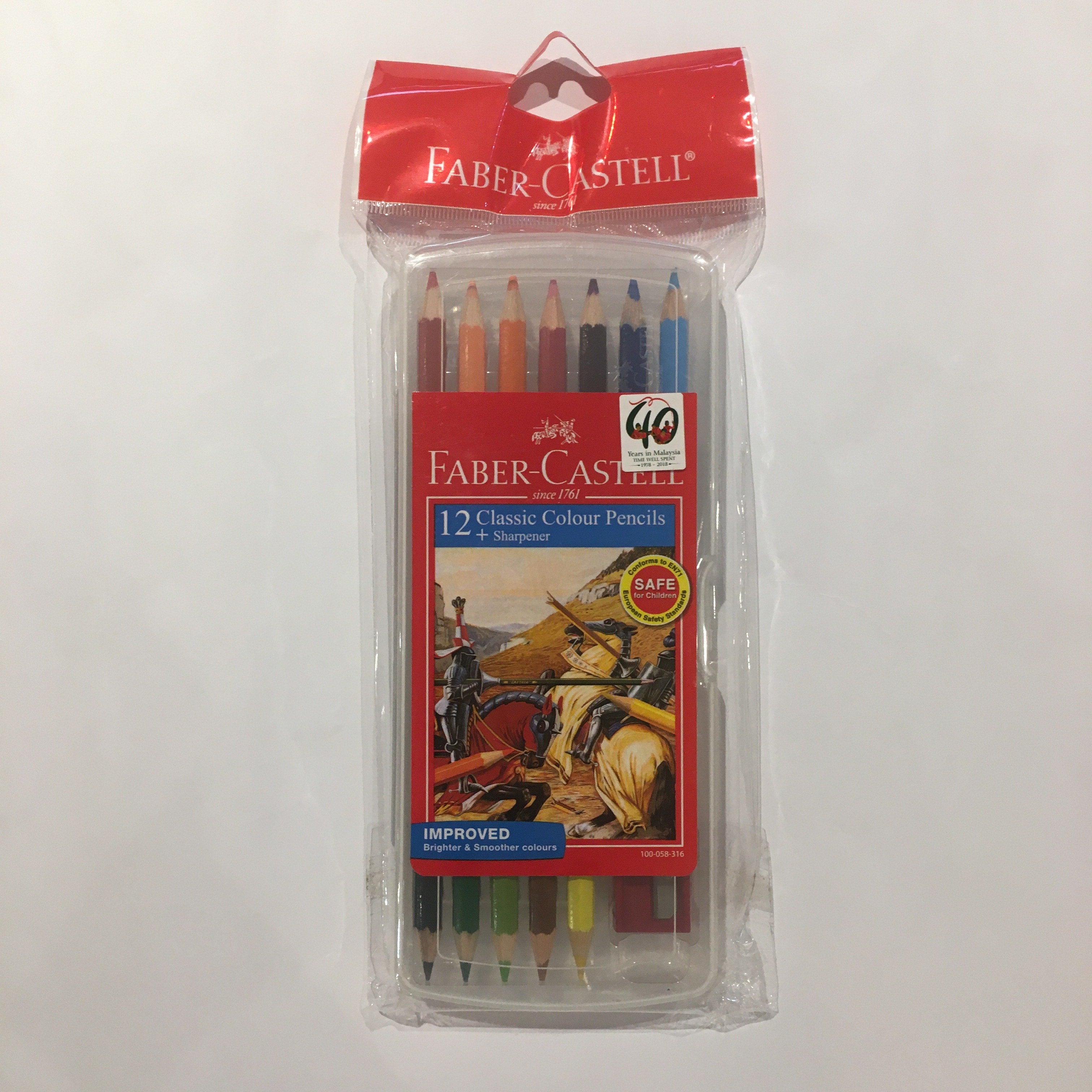 Faber Castell Classic Colour Pencils in Clear Case 12S - Me Books Store