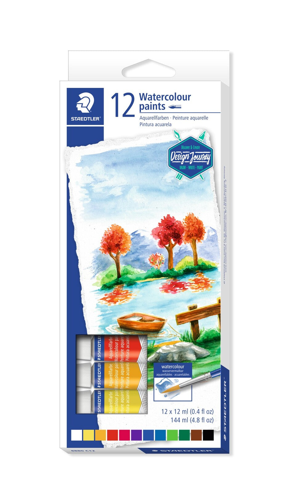 Staedtler Watercolour Paints 12 colours - Me Books Store