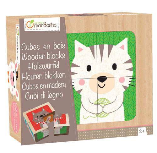 Avenue Mandarine Wooden Blocks Cuddly Toy Animals - Me Books Asia Store