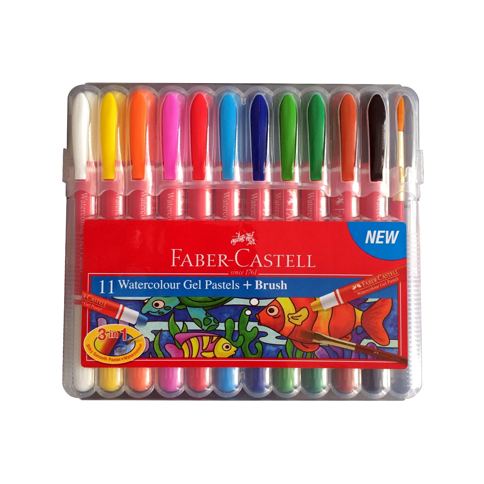 Faber Castell Watercolour Gel Pastels Box of 11 - Me Books Store