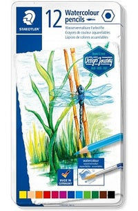 Staedtler Watercolour Pencils-in Metal Tin 12 colourStaedtler Watercolour Pencils-in Metal Tin 12 colour  - Me Books Store