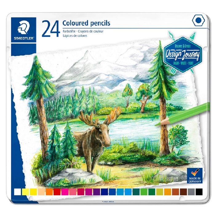 Staedtler Coloured Pencils-in Metal Tin 24 colours - Me Books Store
